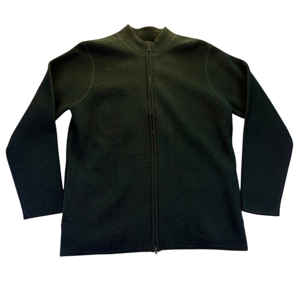 Vintage  Pendleton Mens Merino Wool Full Zip Sweater M Green‎ Deadstock Gorpcore